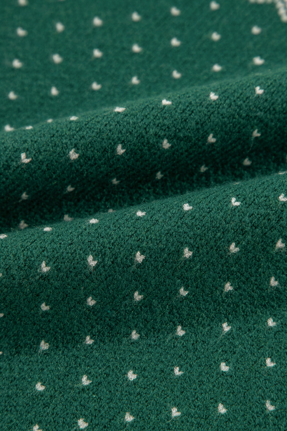 Green Snowflake Print Sweater