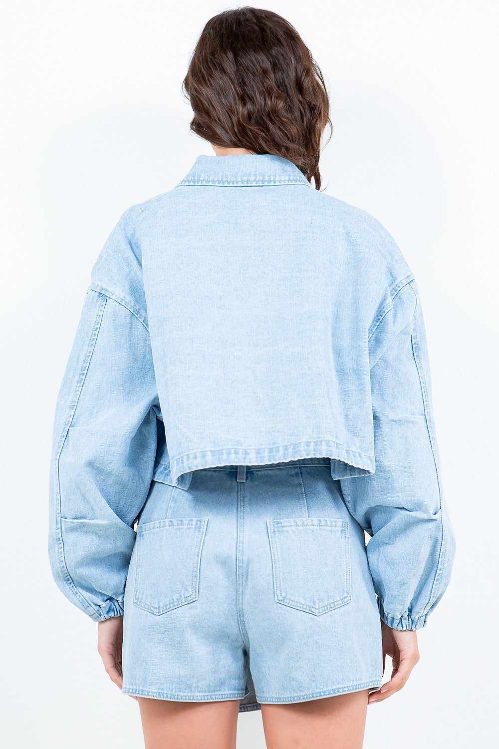 American Bazi Cropped Denim Jacket