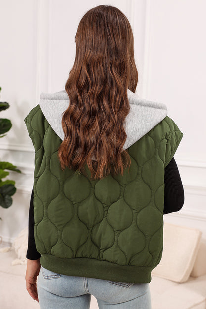 Quilted Hooded Puffer Vest