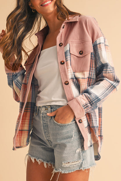 Light Pink Corduroy Shacket