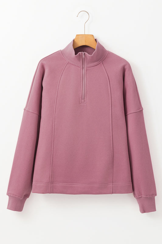 Fushia Plain Sweatshirt