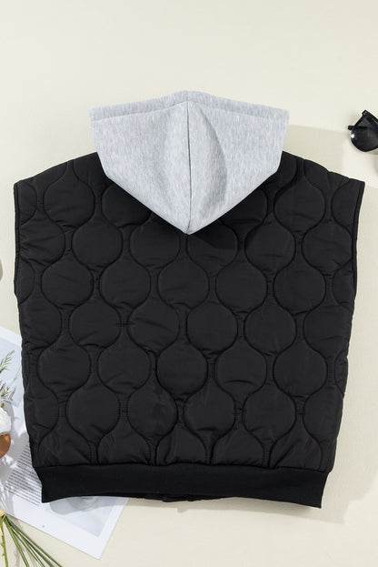 Quilted Hooded Puffer Vest