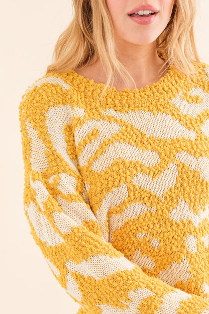 And The Why Textured Pattern Sweater