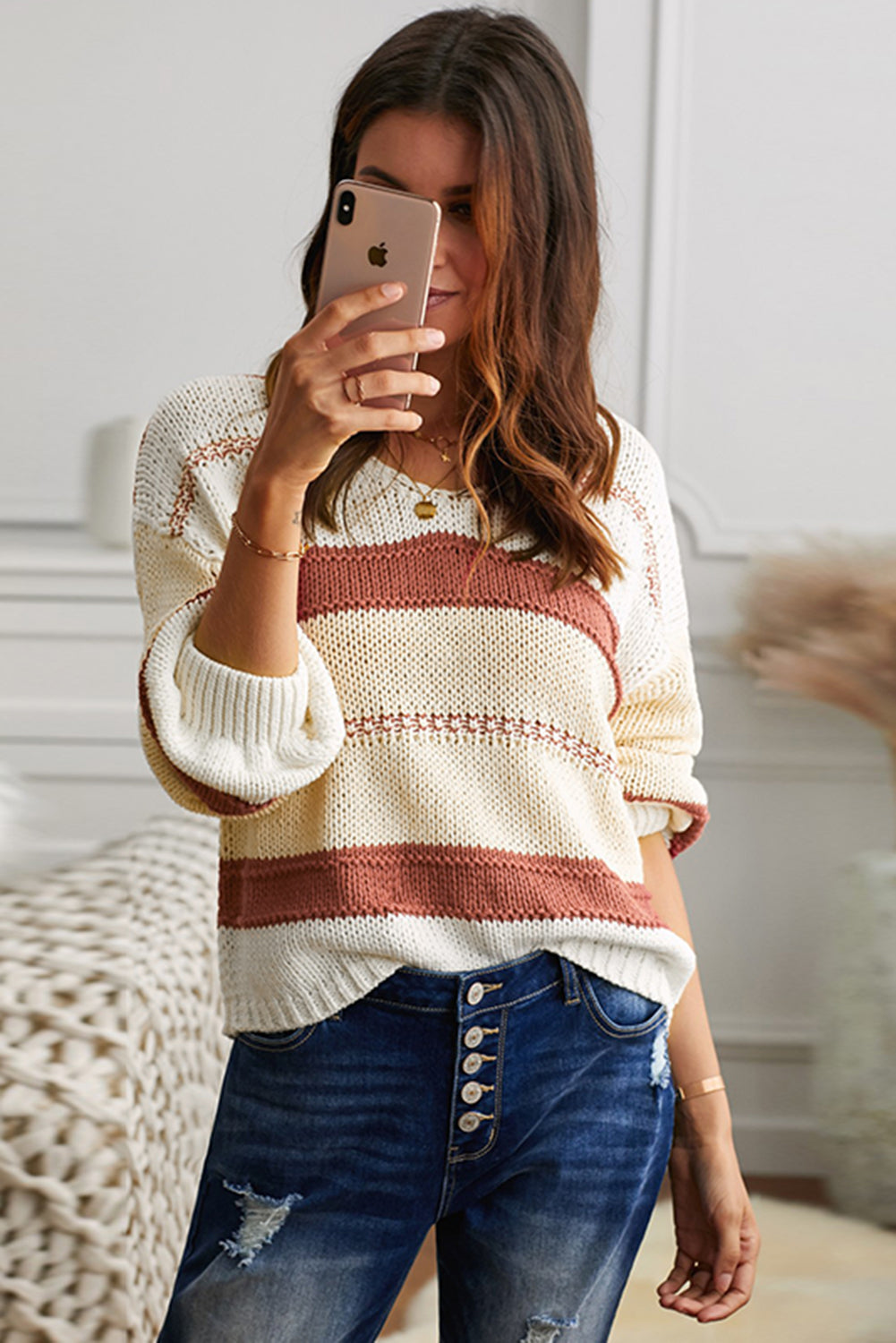 Striped Knit Sweater