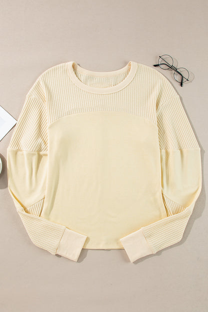 Beige Long Sleeve Top