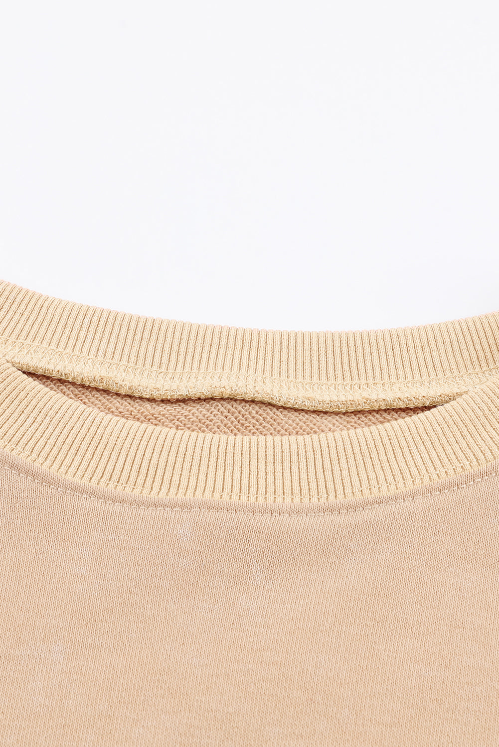 Khaki Plain Oversized Sweatshirt