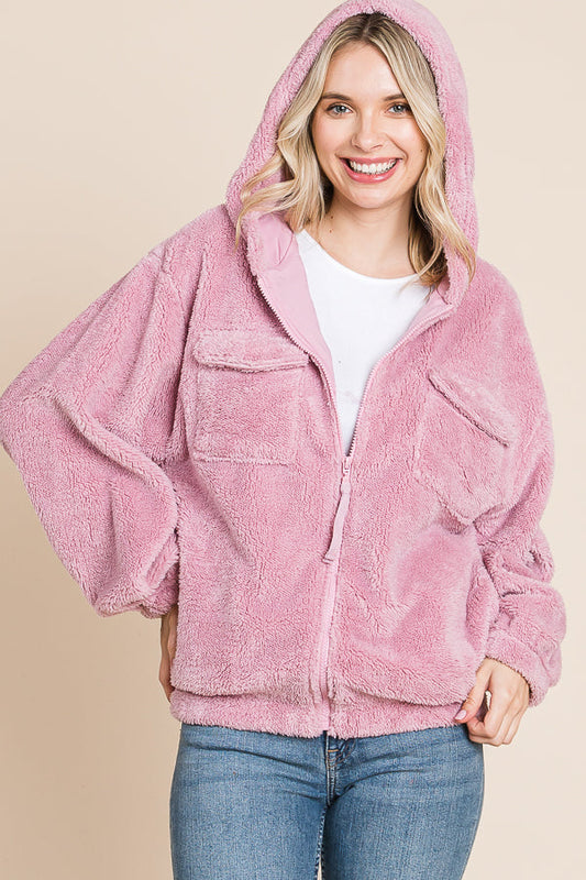 Culture Code Faux Fur Hooded Jacket