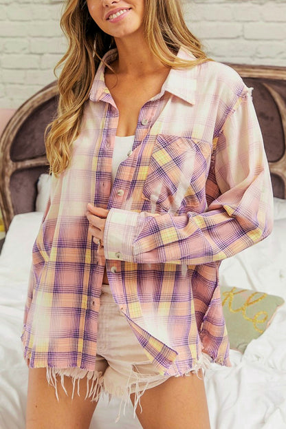 Purple Plaid Shirt