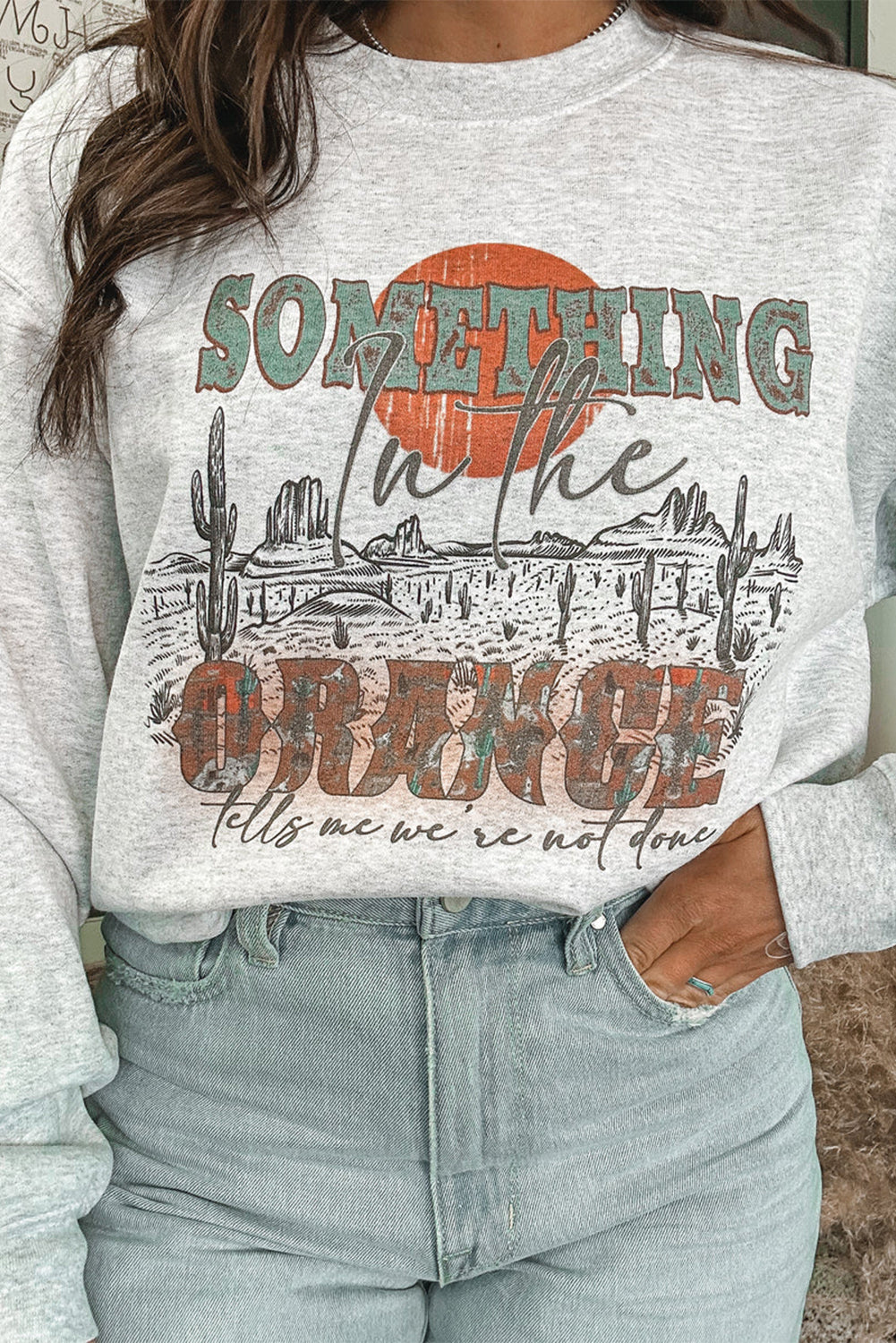 Gray Graphic Sweatshirt