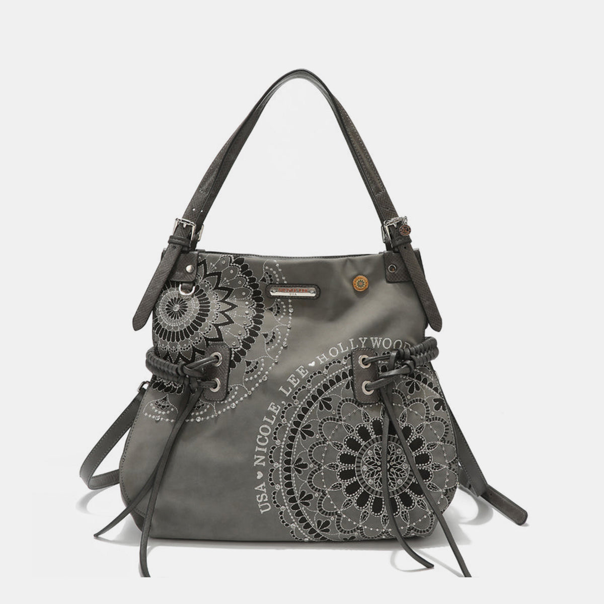 Nicole Lee USA Side Braided Hobo Bag