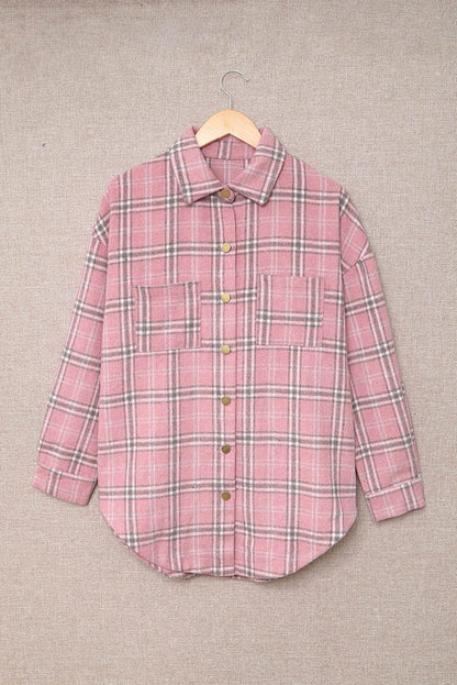 Pink Plaid Casual Shirt