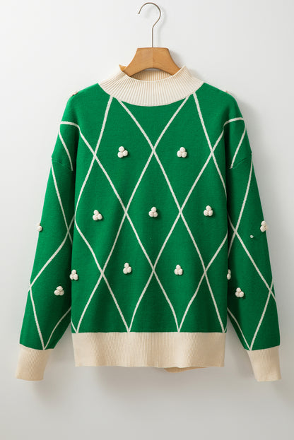 Green High Neck Sweater