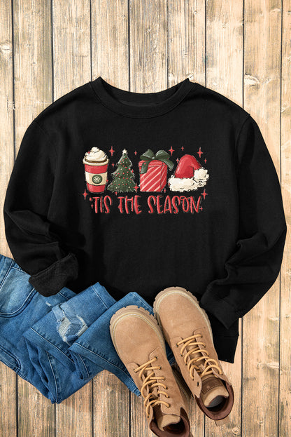 Black Christmas Graphic Sweatshirt