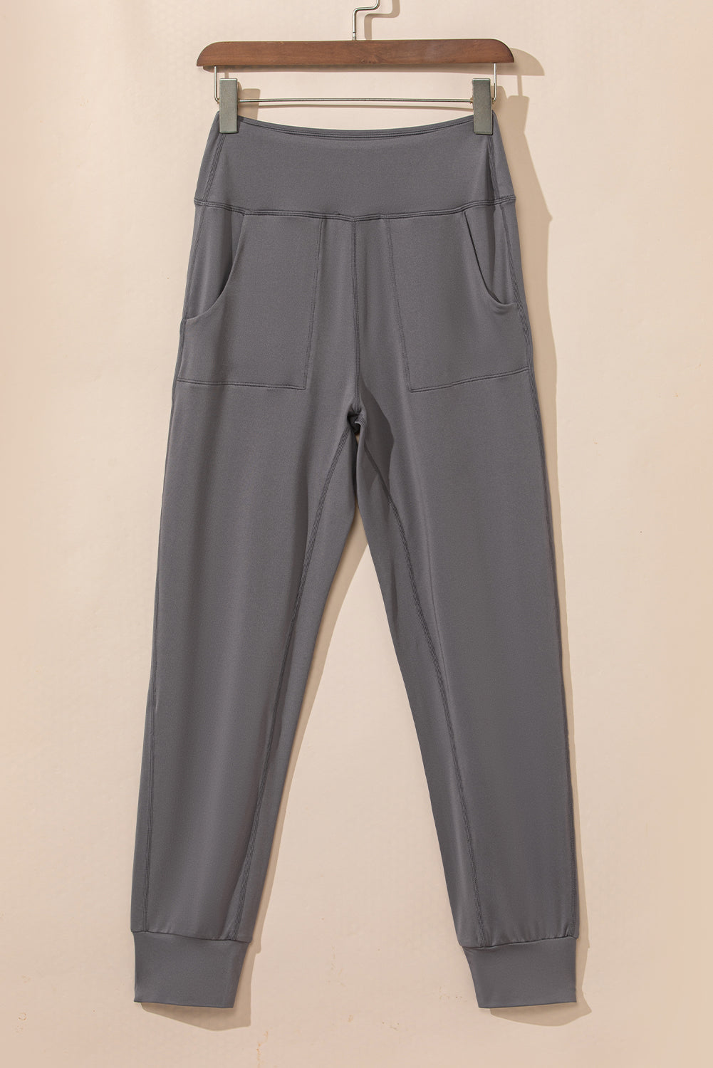 Exposed Seam High Waist Pocketed Joggers