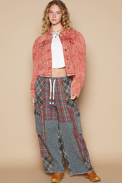 POL Cropped Denim Jacket