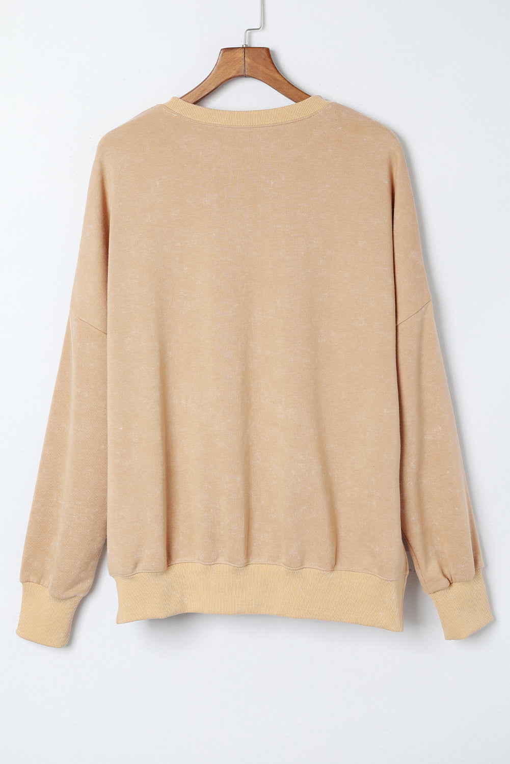 Khaki Plain Oversized Sweatshirt