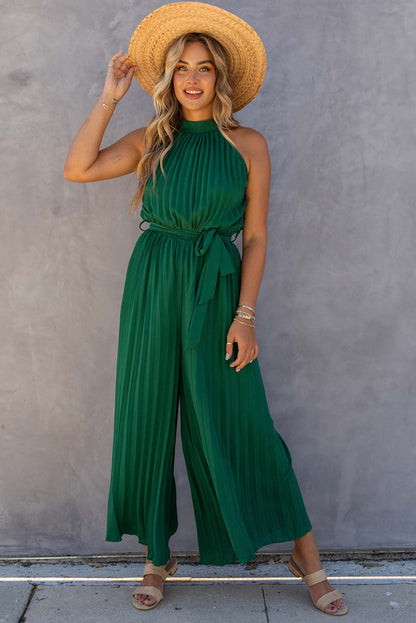 Green Elegant Wide Leg Jumpsuit