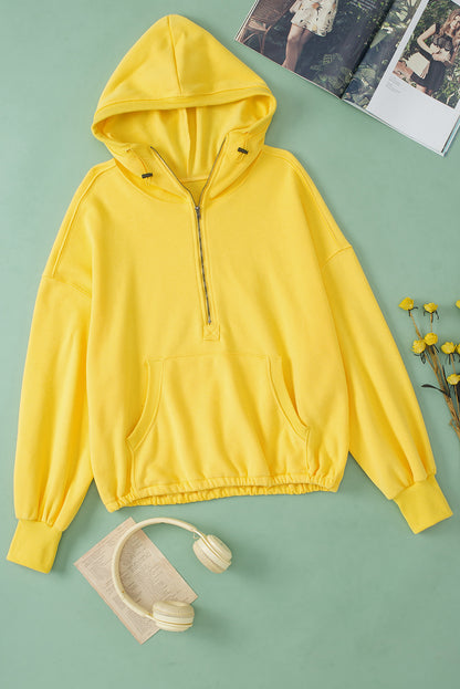 Yellow Hoodie with Kangaroo Pocket