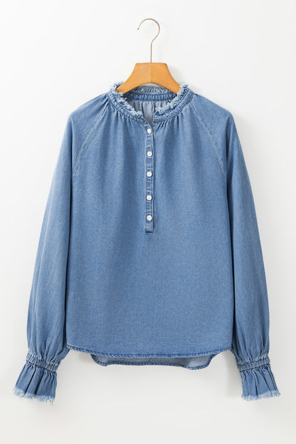 Sky Blue Denim Top