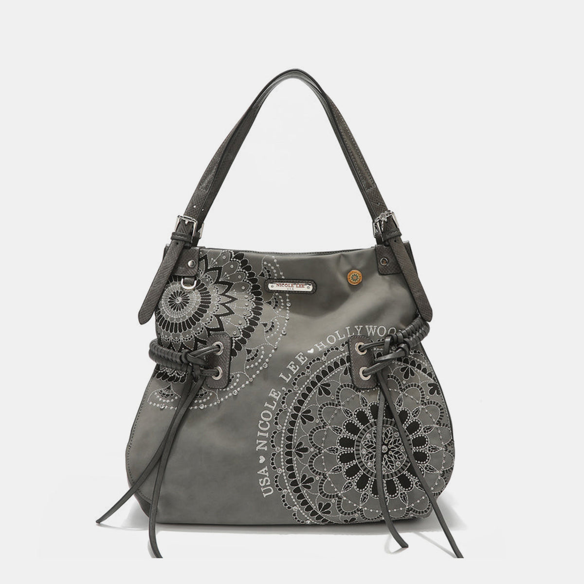 Nicole Lee USA Side Braided Hobo Bag