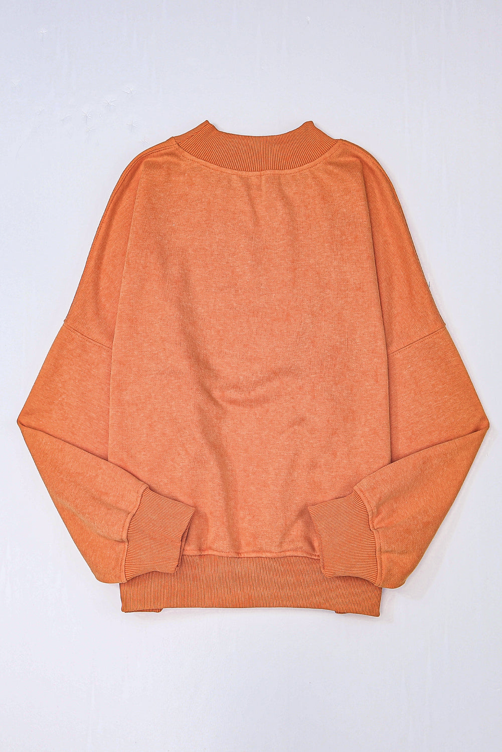 Plain Drop Shoulder Crew Neck Pullover Sweatshirt