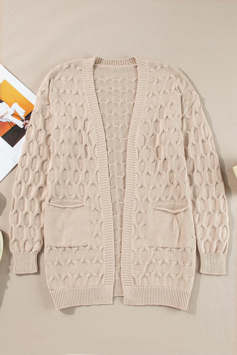 Cable Knit Baggy Cardigan