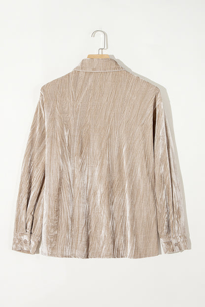 Golden Velvet Loose Shirt