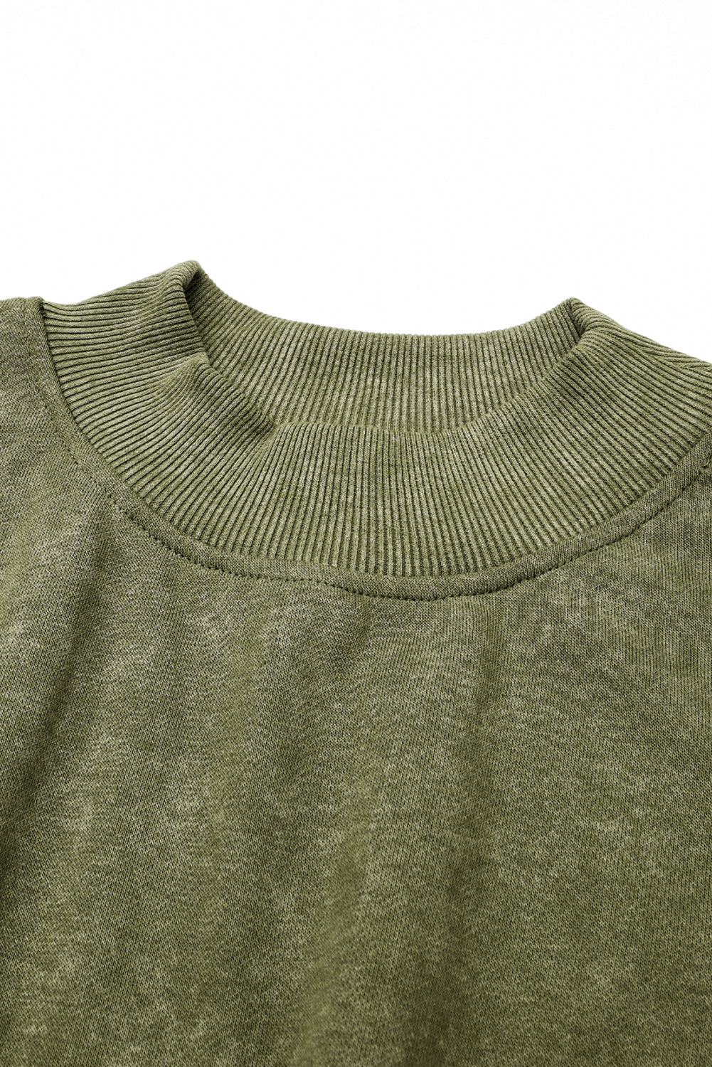 Plain Drop Shoulder Crew Neck Pullover Sweatshirt