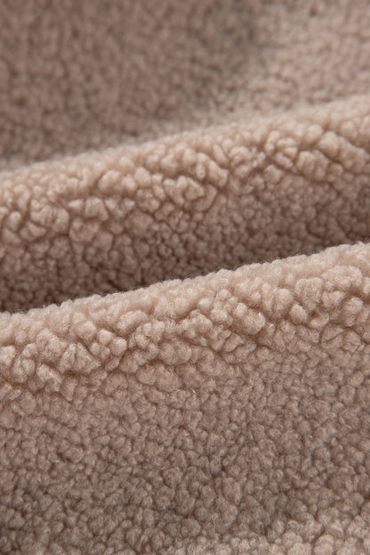 Light French Beige Winter Fuzzy Jacket