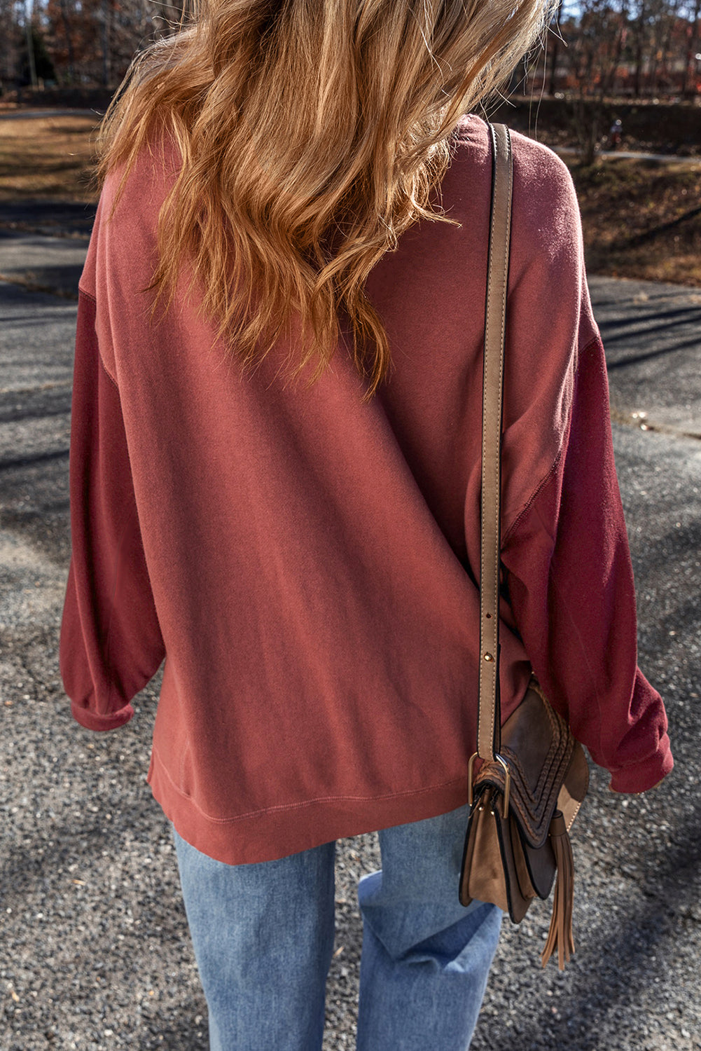 Mineral Red Two Tone Sweatshirt