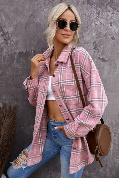 Pink Plaid Casual Shirt