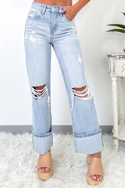 Beau Blue Distressed Jeans