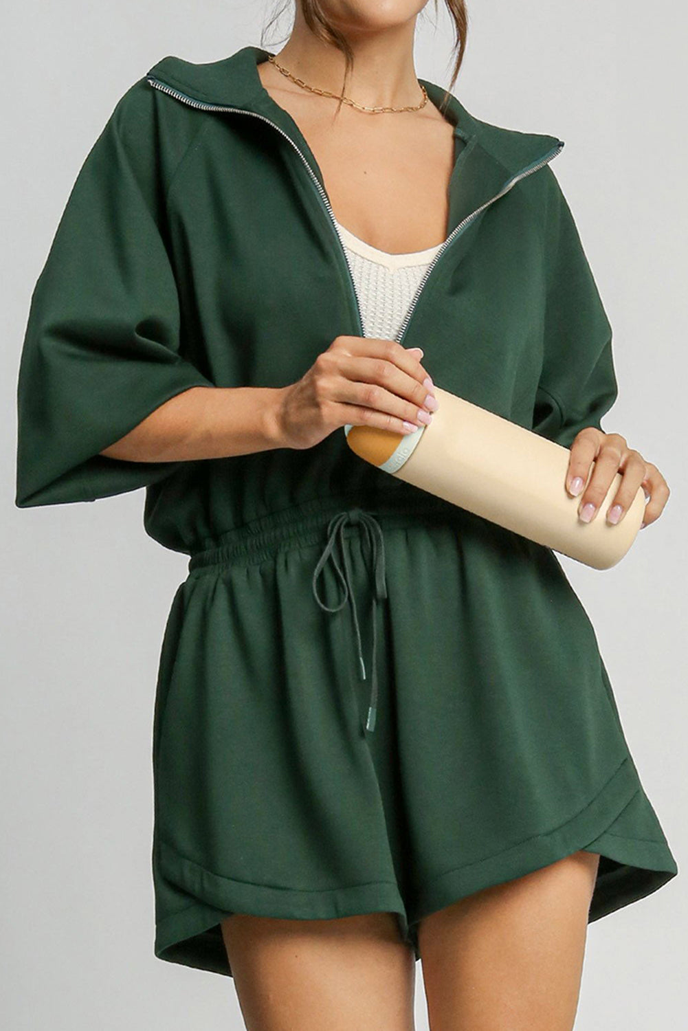 Blackish Green Romper