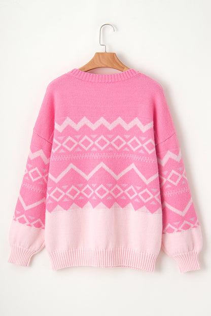 Geometric Print Sweater