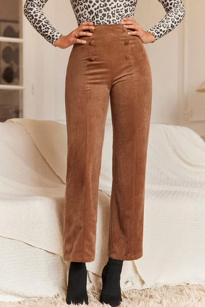 Chestnut Color Straight Pants