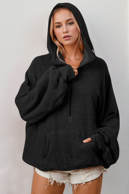 Double Take Hoodie with Kangaroo Pocket