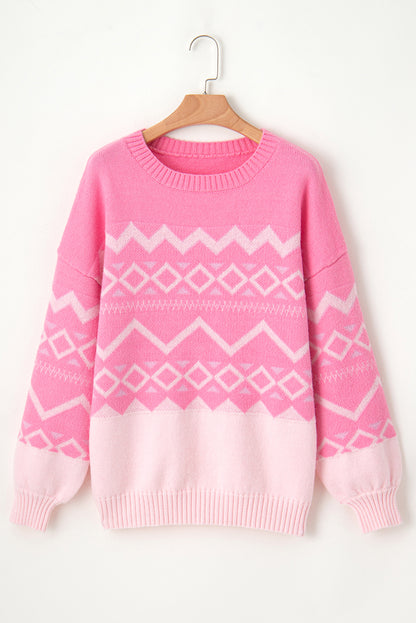 Geometric Print Sweater