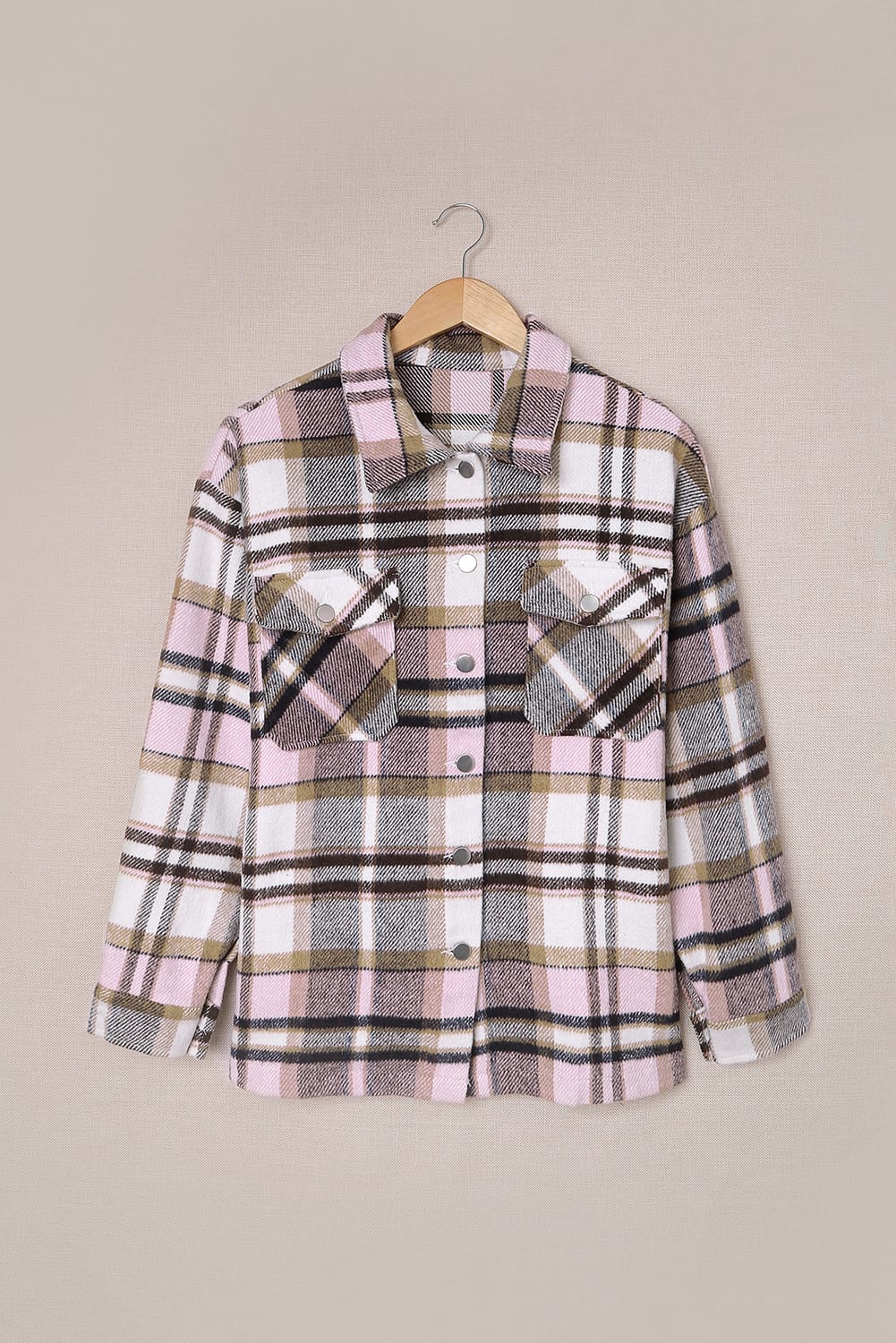 Pink Plaid Flannel Shirt