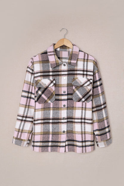 Pink Plaid Flannel Shirt