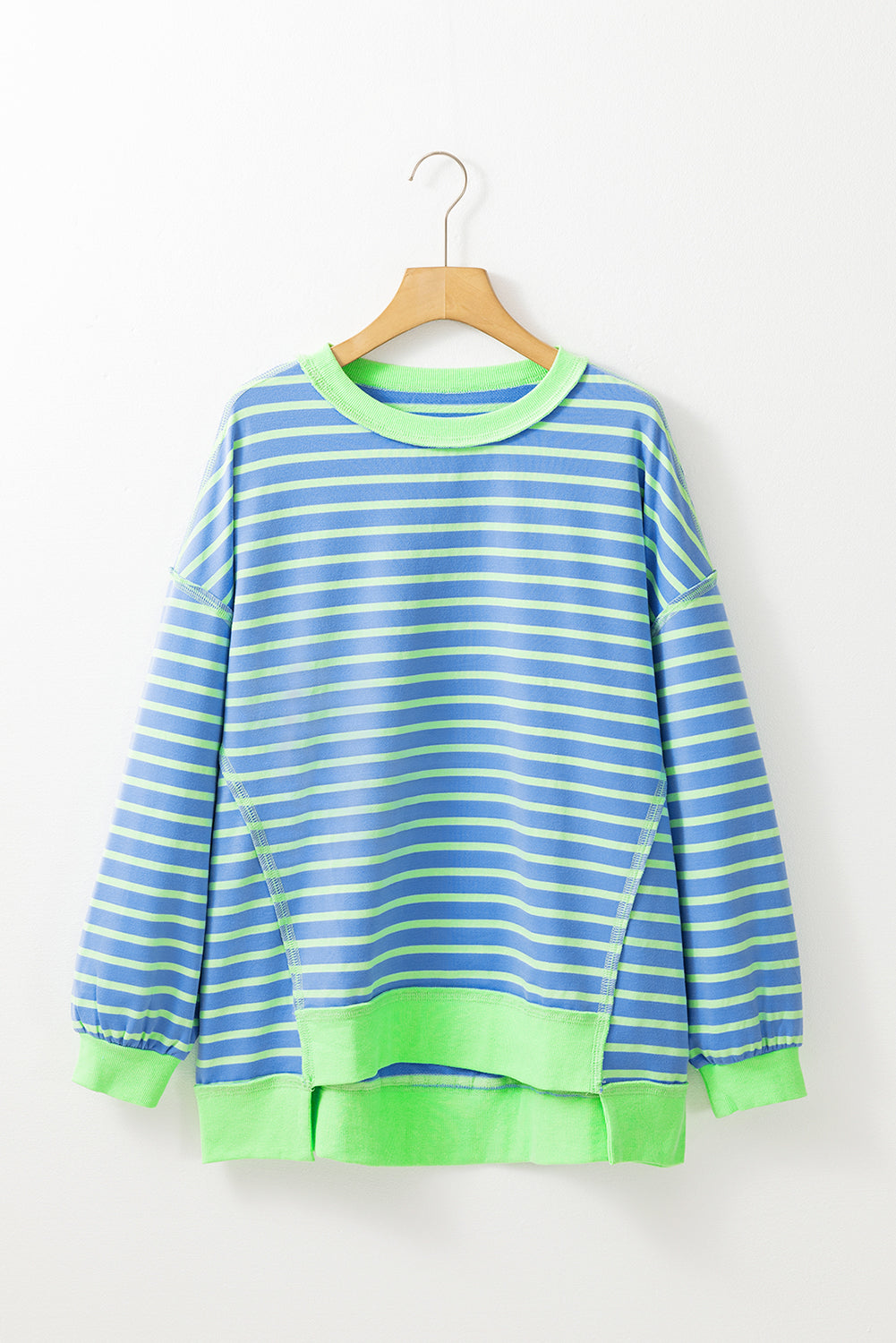 Sky Blue Striped Sweatshirt