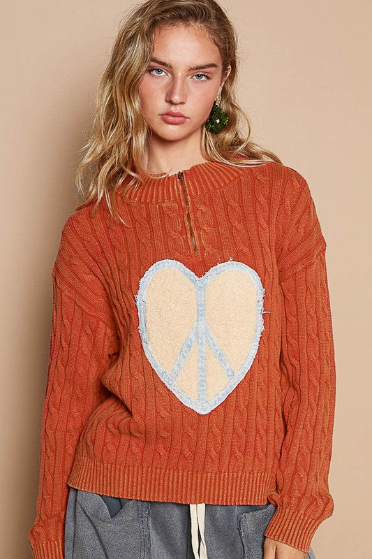 POL Cable-Knit Sweater