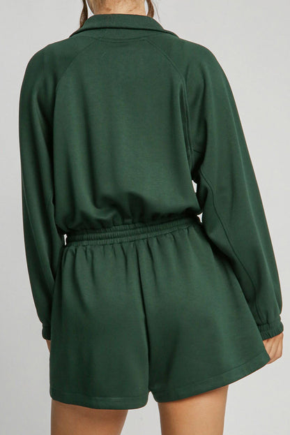 Blackish Green Romper