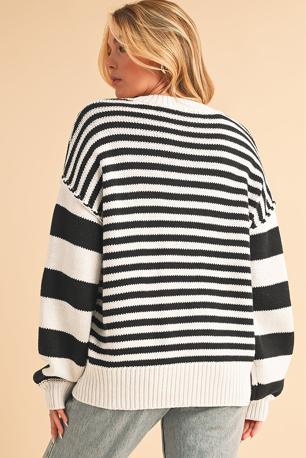 Black & White Striped Sweater