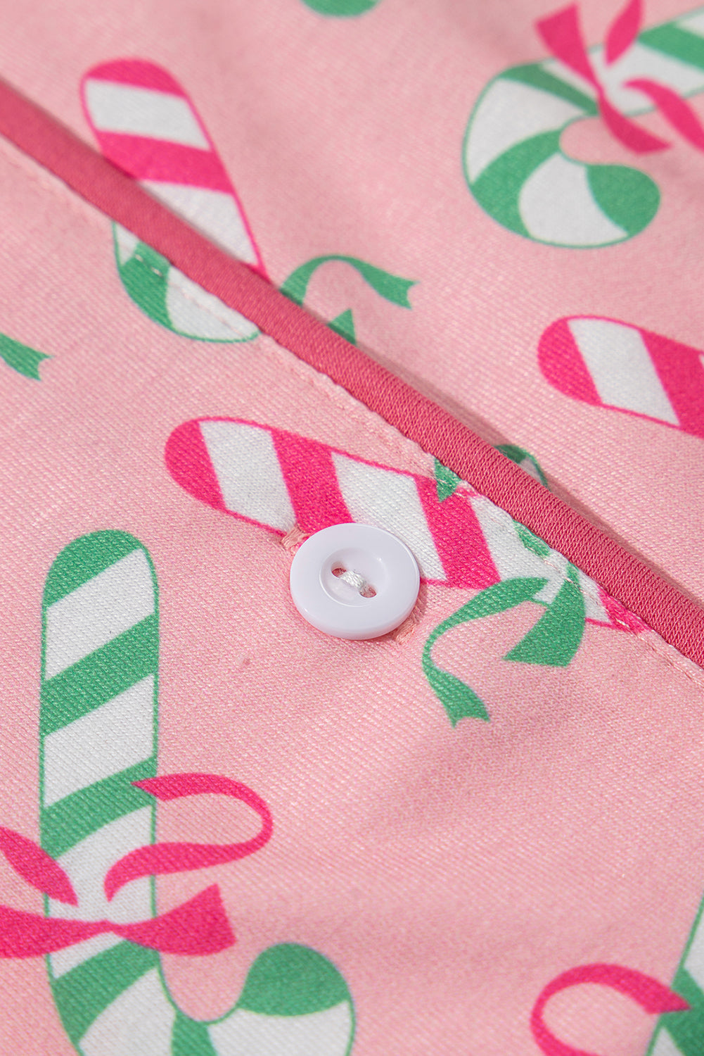 Pink Christmas Print Pajama Set