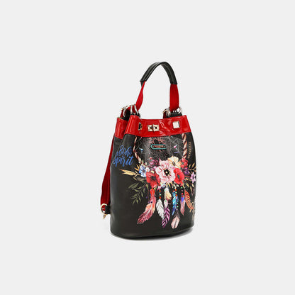 Nicole Lee USA Flower Pattern Backpack