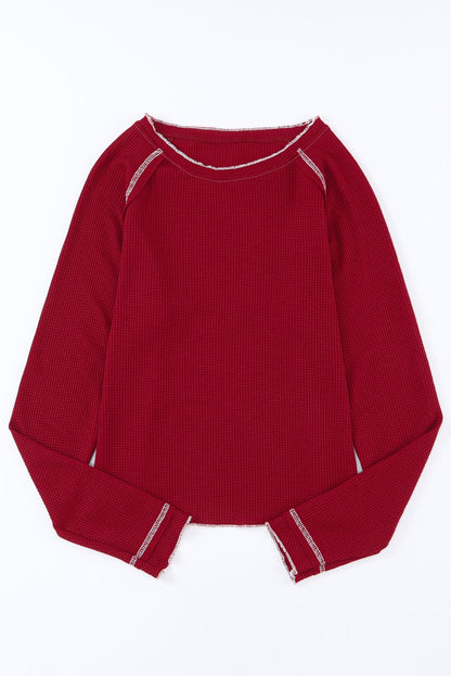 Red Long Sleeve Top