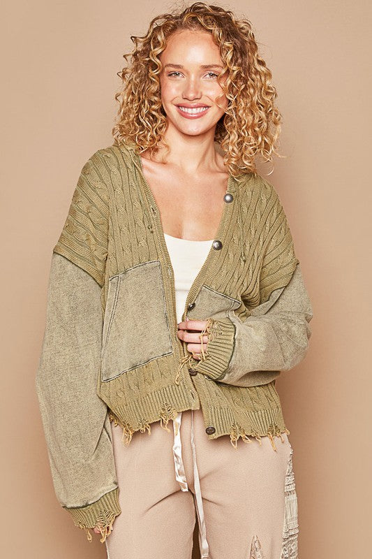 POL Hooded Cardigan