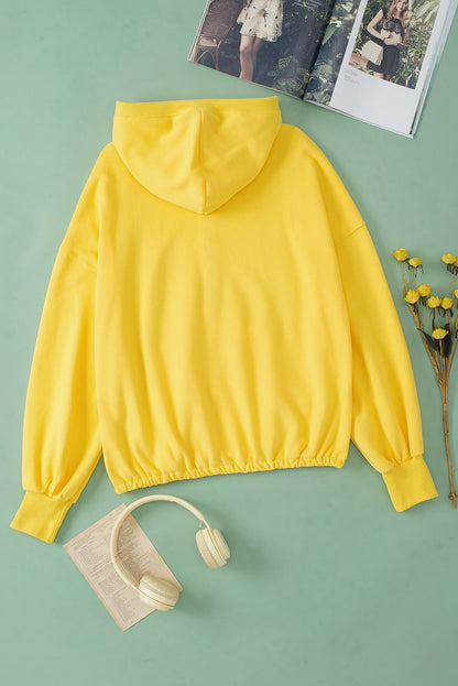 Yellow Hoodie with Kangaroo Pocket