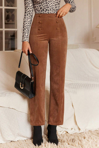 Chestnut Color Straight Pants