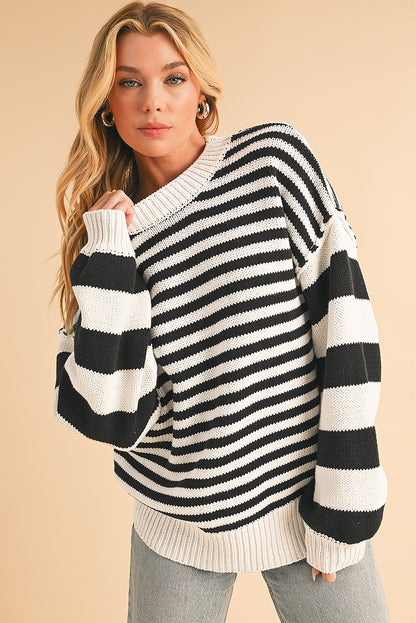 Black & White Striped Sweater